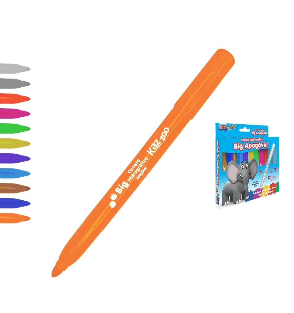 CANETA HIDROGRAFICA JUMBO APAGAVEL C/12 KZ116